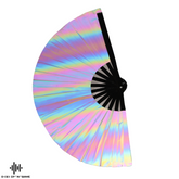 Handfächer groß – großer faltbarer Handfächer Bambus Holz– Hand Fan - Japanischer Kung Fu Tai Chi - EDM Musikfestival Festival Rave Pride Club Event Party Tanz Performance